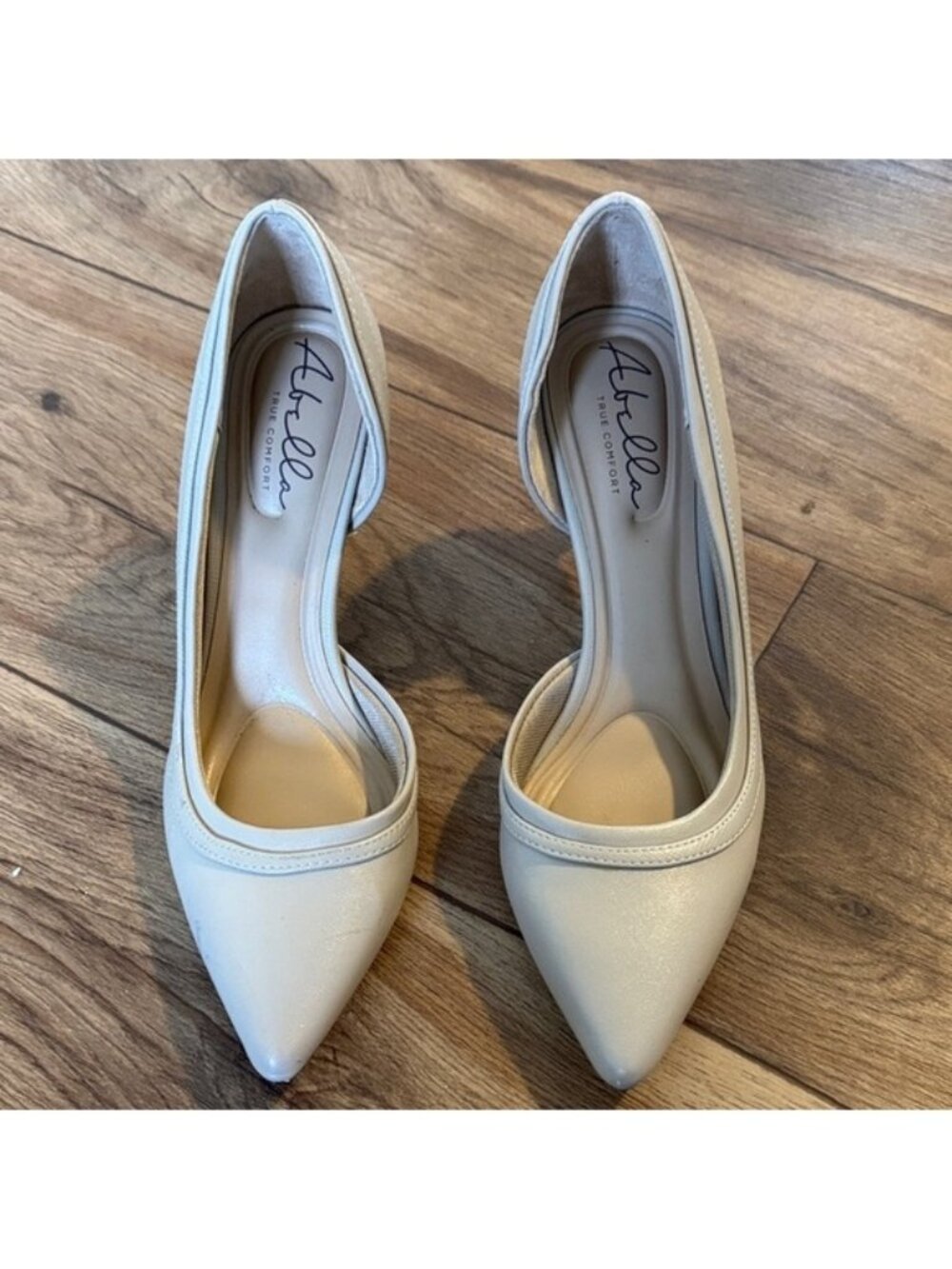 Abella Cream Pointed Toe Heels